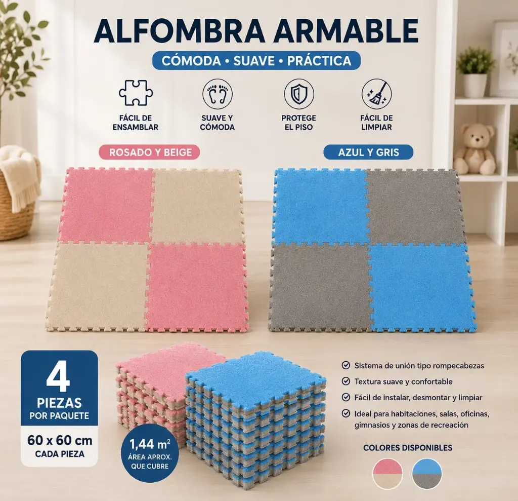 ALFOMBRA DE FELPA 60X60LA 