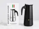 CAFETERA ACERO NEGRA